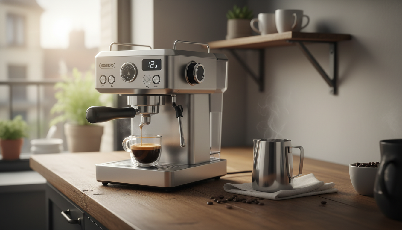 20-Bar Semi-Auto Espresso Machine: 58mm + Temp Control