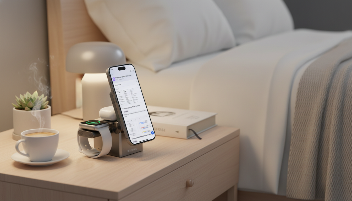 3-in-1 Apple Charging Station: Tidy Desk & Nightstand