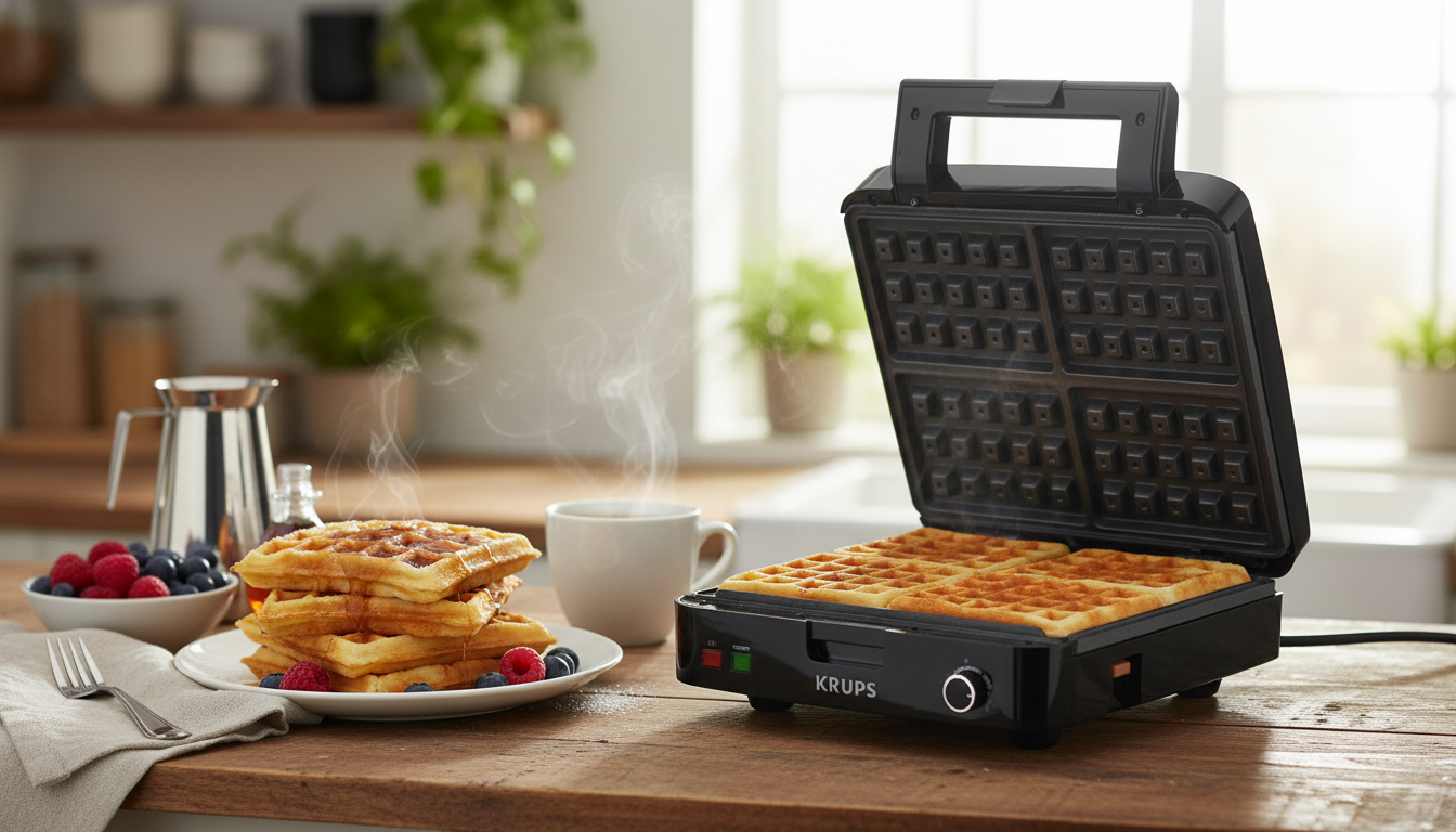 Crispy Belgian Waffles: Stainless Steel Maker Guide