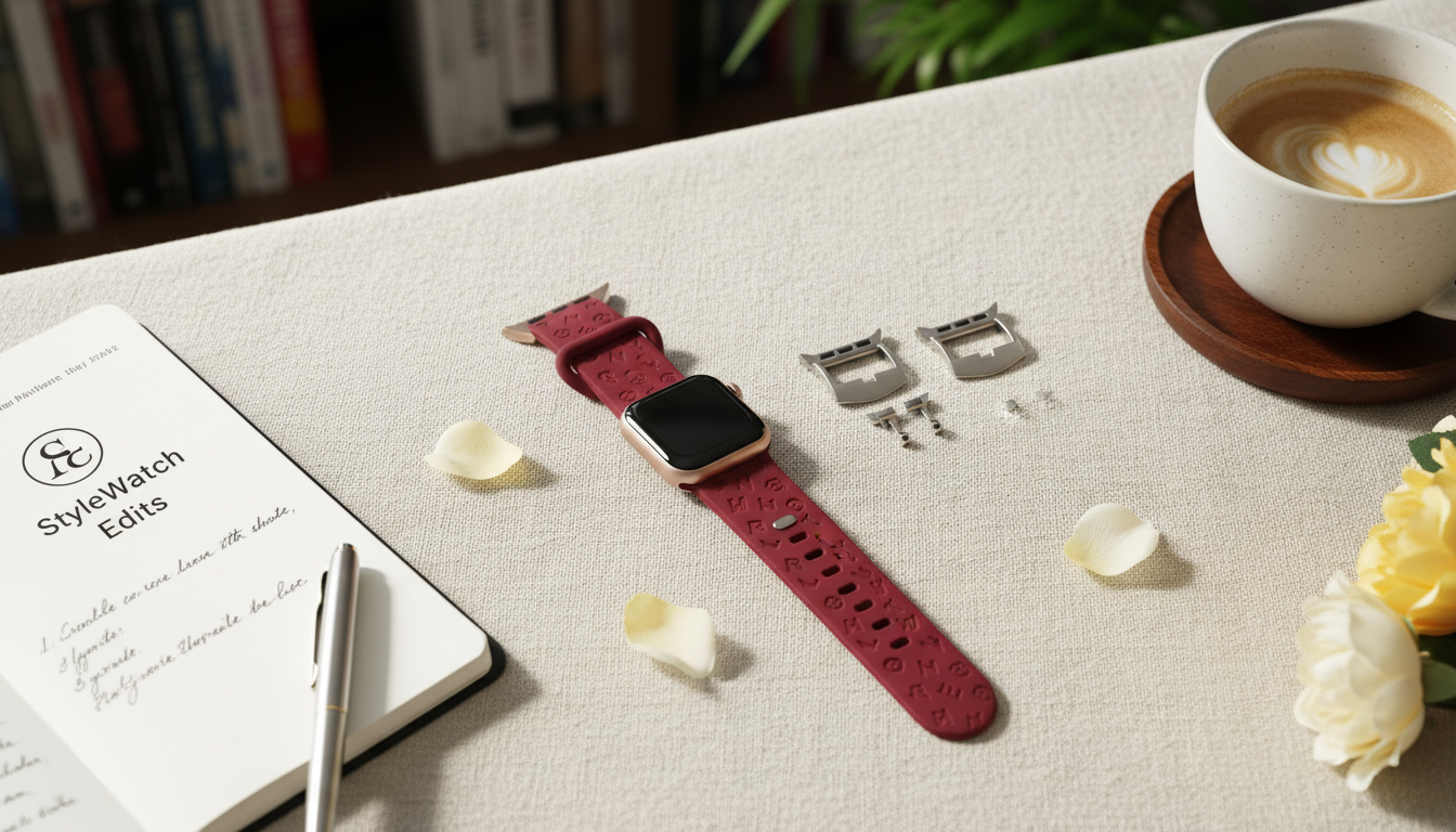 Engraved-Letter Silicone Apple Watch Strap: Guide