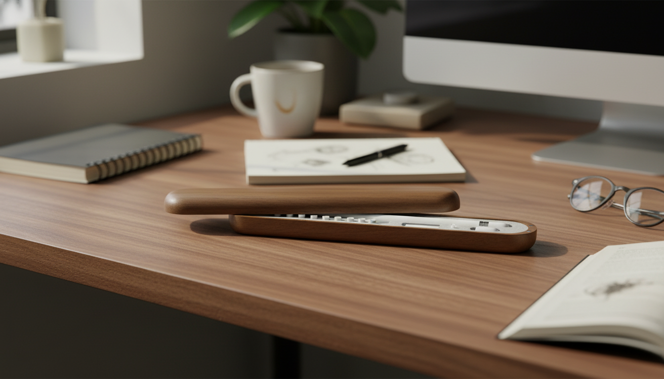 Walnut Wooden Box: Rigid Apple Pencil Protection
