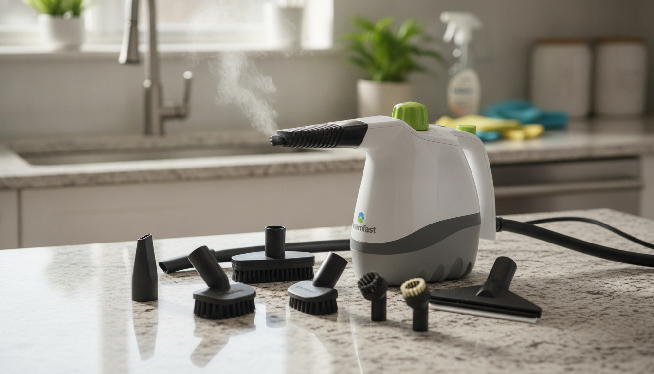 Handheld Steam Cleaner: Quick Heat-Up & 6 Attachments